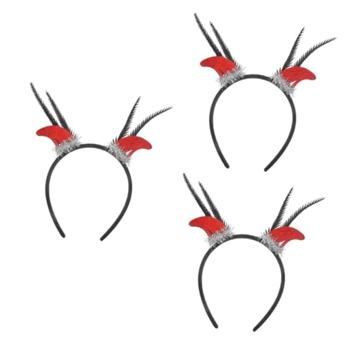 FOMIYES 3 Stück Halloween Haarreif Teufelshörner mit Federn Leichter Cosplay Kopfschmuck für Damen und Herren Bequemes Stirnband für Party Kostüm Fasching und Halloween Dekoration von FOMIYES