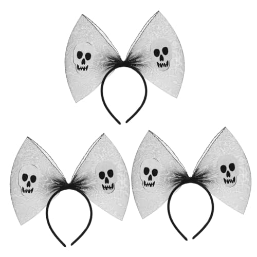 FOMIYES 3 Stück Halloween Haarreif mit Netz Schleife und Geisterkopf Gruseliger Haarschmuck für Damen für Karneval Cosplay Bühnenauftritte und Halloween Partys FOMIYES 3 Stück Halloween Haarreif mit Netz Schleife und Geisterkopf Gruseliger Haarschmuck für Damen für Karneval Cosplay Bühnenauftritte und Halloween Partys von FOMIYES