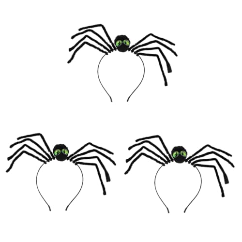 FOMIYES 3 Stück Halloween Spinnen Haarreif Grün Kostüm Stirnband für Karneval Maske Party Cosplay Atmungsaktives Bequemes Halloween Haar Accessoire für Damen und Herren von FOMIYES