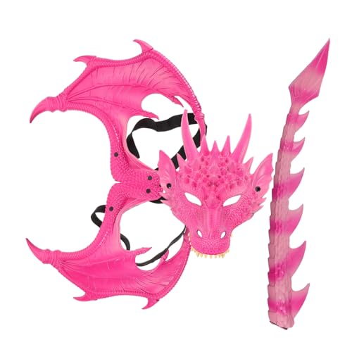 FOMIYES 3 Stück Teiliges Drachen Kostümset mit Flügeln und Maske Langlebige Halloween Dinosaurier Cosplay Accessoires für Einfach Anzuziehen für Rollenspiele und Festlichkeiten von FOMIYES