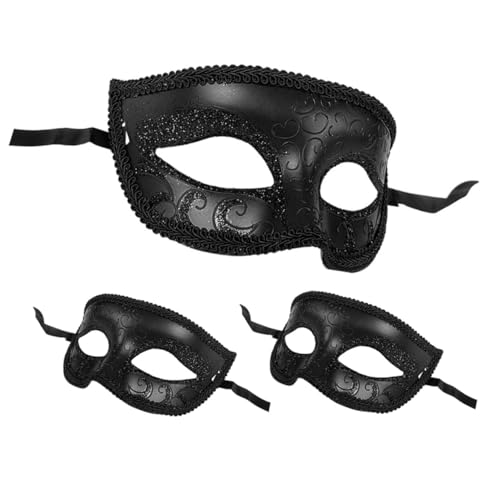 FOMIYES 3 Stück Teiliges Halloween Cosplay Masken Schwarze Venezianische Spitzenmasken Stylische Karnevalsmaskenball Accessoires für Damen und Herren Elegant für Party und Maskerade FOMIYES 3 Stück Teiliges Halloween Cosplay Masken Schwarze Venezianische Spitzenmasken Stylische Karnevalsmaskenball Accessoires für Damen und Herren Elegant für Party und Maskerade von FOMIYES
