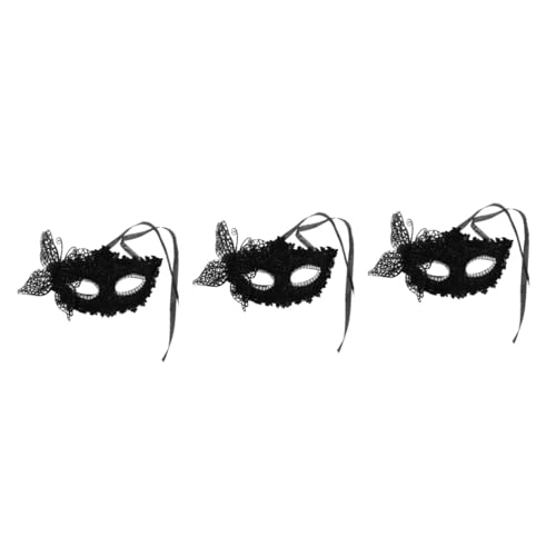 FOMIYES 3 Stück Venezianische Halbgesichtsmaske Damen Halloween Party Maske mit Seitlichem Schmetterlingsdesign Schwarz für Maskerade Karneval Kostüm Bühnenauftritt FOMIYES 3 Stück Venezianische Halbgesichtsmaske Damen Halloween Party Maske mit Seitlichem Schmetterlingsdesign Schwarz für Maskerade Karneval Kostüm Bühnenauftritt von FOMIYES