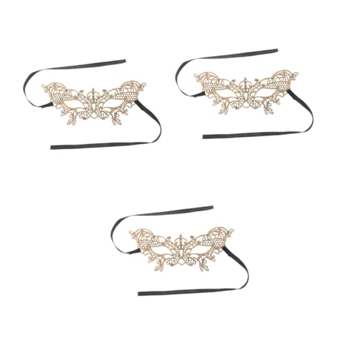 FOMIYES 3 Stück Venezianische Spitzen Augenmaske Schmetterling Halbgesichts Maske für Damen Karneval Halloween Party Kostüm Ball Masquerade Maske Festliches Accessoire von FOMIYES