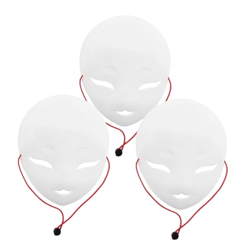 FOMIYES 3 Stück Weiße Diy-masken: Unbemalte Masken, Diy-tiergesichtsbedeckung, Bemalbar, Verkleidung, Fursuit, Kostümzubehör, Halloween-party-gastgeschenke von FOMIYES