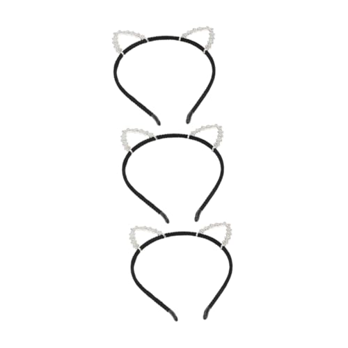 FOMIYES 3Stücke Katzenohren Stirnband Leichtes Und Komfortables Cosplay Haaraccessoire Aus Langlebiger Mit Glamourösen Strasssteinen Für Damen Für Partys Und Festliche von FOMIYES