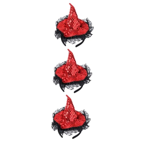 FOMIYES 3st Stirnbänder Für Kinder Maskerade-cosplay-hut Hexenzubehör Für Halloween Hexenhüte Für Frauen Halloween Hexen-haarreifen Kostüme Für Erwachsene Damen Abschlussball Liefert von FOMIYES