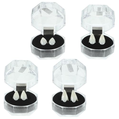FOMIYES 4 Pairs Vampire Zähne Benutzerdefinierte Fangs Künstliche Werwolf Zahnersatz Gefälschte Fangs für Halloween Kostüm Cosplay Partei Liefert FOMIYES 4 Pairs Vampire Zähne Benutzerdefinierte Fangs Künstliche Werwolf Zahnersatz Gefälschte Fangs für Halloween Kostüm Cosplay Partei Liefert von FOMIYES