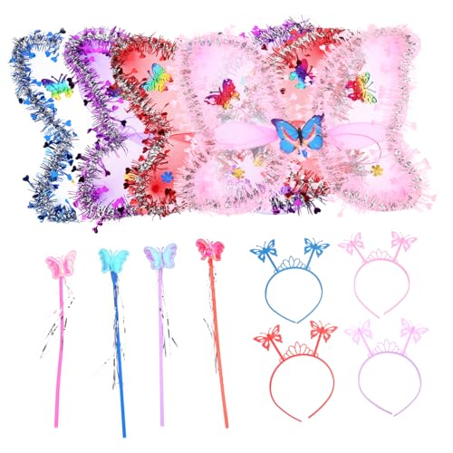 FOMIYES 4 Sets Performance Kleidung Schmetterlinge Kostüm Flügel Mädchen Schmetterlinge Feenflügel Schmetterlinge Flügel Kinderflügel Kostüm Schmetterling Stirnband Accessoire Kunststoff FOMIYES 4 Sets Performance Kleidung Schmetterlinge Kostüm Flügel Mädchen Schmetterlinge Feenflügel Schmetterlinge Flügel Kinderflügel Kostüm Schmetterling Stirnband Accessoire Kunststoff von FOMIYES