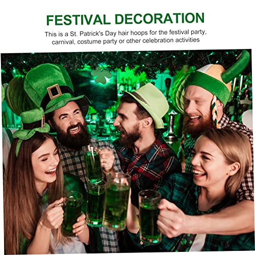FOMIYES 4 Stck. Patrick's Day Kleeblatt Stirnband Teilig Grün Shamrock Kopfschmuck Festival Party Haarreifen Leicht Langlebig Dekorativ für Kostüm und Fotorequisiten von FOMIYES