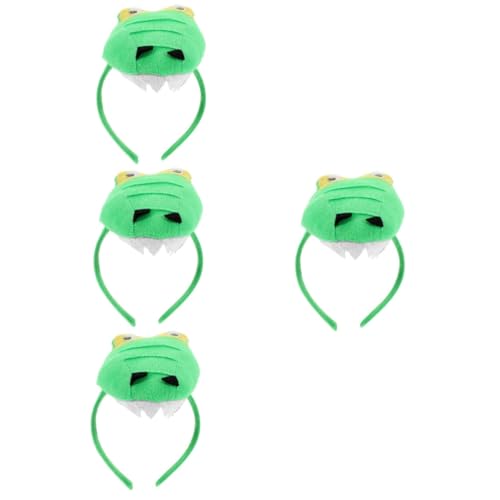 FOMIYES 4 Stück Dinosaurier Haarreif Kuschelstoff Kreatives Tierkopfschmuck für Halloween Geburtstag Party Unisex Modisch Robust von FOMIYES