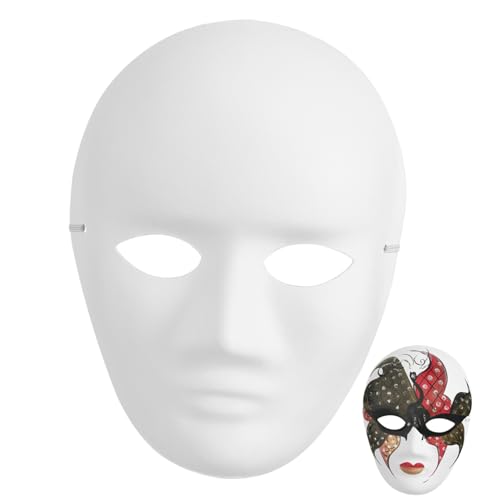FOMIYES 4 Stück Farbmaske weiß voll Weiße Gesichtsmaske unbemalt gruselige Halloween-Maske Erwachsene malen weiße Maskerademaske Maske aus Pappmaché bemalbare Masken Papier FOMIYES 4 Stück Farbmaske weiß voll Weiße Gesichtsmaske unbemalt gruselige Halloween-Maske Erwachsene malen weiße Maskerademaske Maske aus Pappmaché bemalbare Masken Papier von FOMIYES