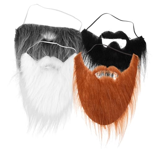 FOMIYES 4 Stück Großes Bärgekleid Bärte grau gefälscht Braun Bart Dekoration Falscher Bart für Männer Cosplay-Gastgeschenke Bartdekorationen Bühnen-Requisiten-Bart Bart-Kit chemische Faser FOMIYES 4 Stück Großes Bärgekleid Bärte grau gefälscht Braun Bart Dekoration Falscher Bart für Männer Cosplay-Gastgeschenke Bartdekorationen Bühnen-Requisiten-Bart Bart-Kit chemische Faser von FOMIYES