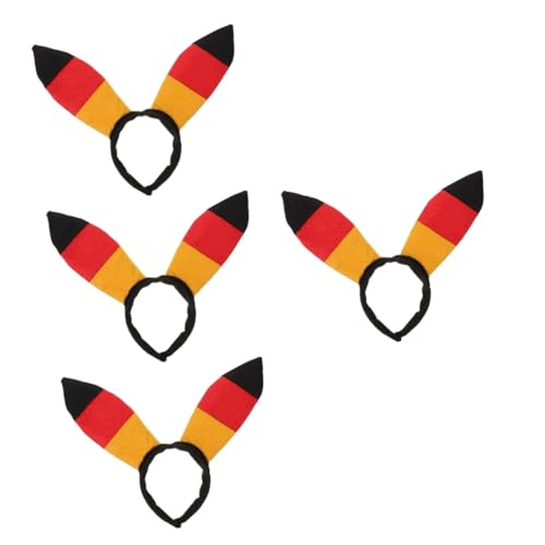 FOMIYES 4 Stück Hasenohren Stirnband Damen Leichtes Cosplay Kopfschmuck mit Dreifarbigen Kaninchenohren Bequemes Halloween Party Accessoire Vielseitig für Karneval Geburtstag und FOMIYES 4 Stück Hasenohren Stirnband Damen Leichtes Cosplay Kopfschmuck mit Dreifarbigen Kaninchenohren Bequemes Halloween Party Accessoire Vielseitig für Karneval Geburtstag und von FOMIYES