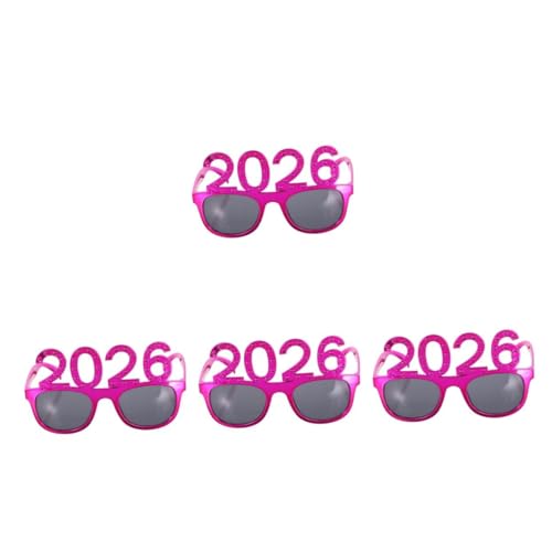 FOMIYES 4 Stück Partybrille mit Funkelnden Zahlenrahmen Ausgefallene Neuheit für Silvester Abschlussfeiern und Requisiten Stilvolles Kostüm Accessoire für Festliche Anlässe Plastikfrei von FOMIYES