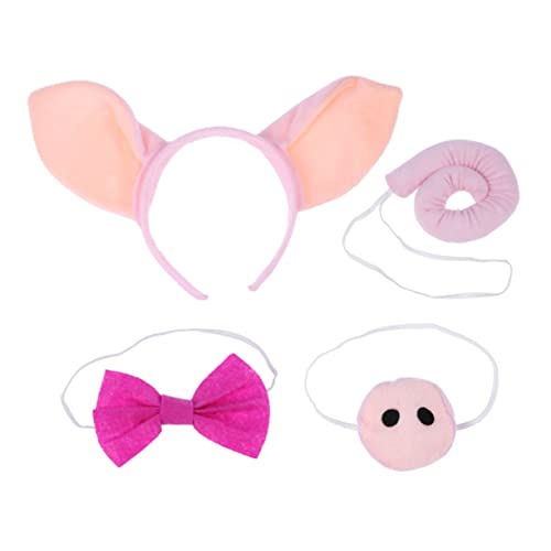 FOMIYES 4 Stück Pig Kostüm Set mit Ohren Stirnband Nase und Schleife in Verstellbar Weiches Geeignet für Kostümpartys Halloween Theater und Fasching FOMIYES 4 Stück Pig Kostüm Set mit Ohren Stirnband Nase und Schleife in Verstellbar Weiches Geeignet für Kostümpartys Halloween Theater und Fasching von FOMIYES