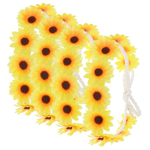 FOMIYES 4 Stück Sonnenblumen Haarband Haarschmuck Blumenschmuck für Partys Hochzeiten und Cosplay Verstellbar und Bequem Sommerfeste und Besondere Anlässe von FOMIYES