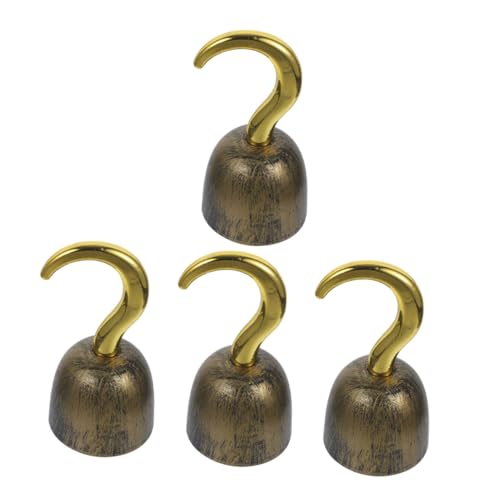 FOMIYES 4 Stück Teiliges Piratenhaken aus Vintage Goldfarben Leichtes Cosplay Kostüm Zubehör für Karneval Halloween und Piratenparty FOMIYES 4 Stück Teiliges Piratenhaken aus Vintage Goldfarben Leichtes Cosplay Kostüm Zubehör für Karneval Halloween und Piratenparty von FOMIYES