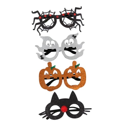 FOMIYES 4Stücke Halloween Dekorative Brille Lustige Partybrillen für Karneval Themenpartys Cosplay Hochwertige Requisiten für Festivals Outdoor Aktivitäten von FOMIYES