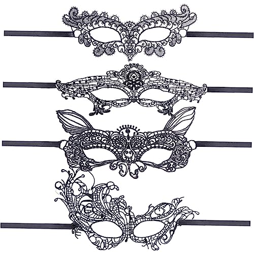 FOMIYES 4Stücke Teiliges Geheimnisvolle Augenmasken Spitze für Damen Kostümmasken für Halloween Karneval Festliche Anlässe Leicht Elegant Zufälliger FOMIYES 4Stücke Teiliges Geheimnisvolle Augenmasken Spitze für Damen Kostümmasken für Halloween Karneval Festliche Anlässe Leicht Elegant Zufälliger von FOMIYES