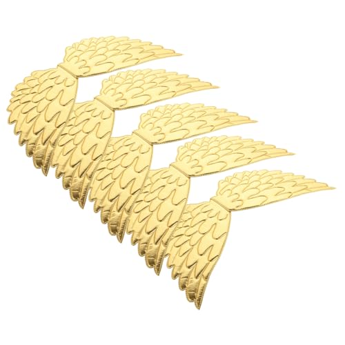 FOMIYES 5 Stück Erwachsene Kleid Leistung Weihnachten Halloween-Fantasie halloween costume halloween outfit festivaloutfit Fotoshooting-Flügel Engelsflügel für Mädchen Polyester Golden von FOMIYES