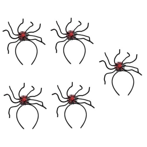 FOMIYES 5 Stück Halloween Haarreif Spinnen Kopfband aus Filz und Langlebiges Halloween Party Accessoire Gruseliges Spinnenmotiv Geeignet für Kopfgrößen Perfektes Kostümzubehör und von FOMIYES