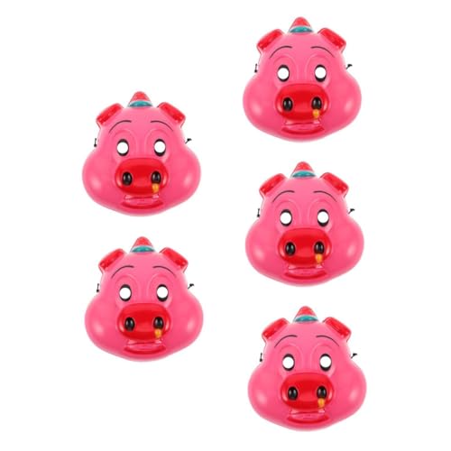 FOMIYES 5 Stück Halloween Schweine Tiermaske Kunststoff Wiederverwendbar Lustiges Kostüm Zubehör Für Karneval Geburtstag Party Und Erwachsene von FOMIYES
