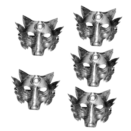 FOMIYES 5 Stück Halloween Wolf Maske Gruselig Realistisch Cosplay Party Performance Requisit für Erwachsene Karneval und Maskerade FOMIYES 5 Stück Halloween Wolf Maske Gruselig Realistisch Cosplay Party Performance Requisit für Erwachsene Karneval und Maskerade von FOMIYES