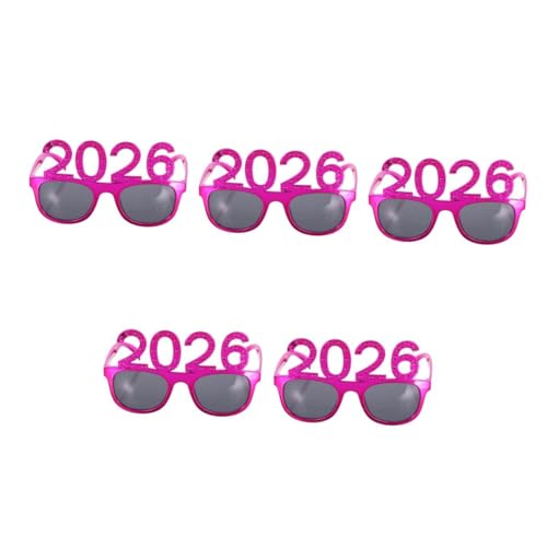 FOMIYES 5 Stück Partybrille mit Kunststoffrahmen und Funkelnden Strasssteinen Lustige Neujahrs und Abschlussfeier Sonnenbrille als Fotorequisite und Festliches Accessoire für von FOMIYES