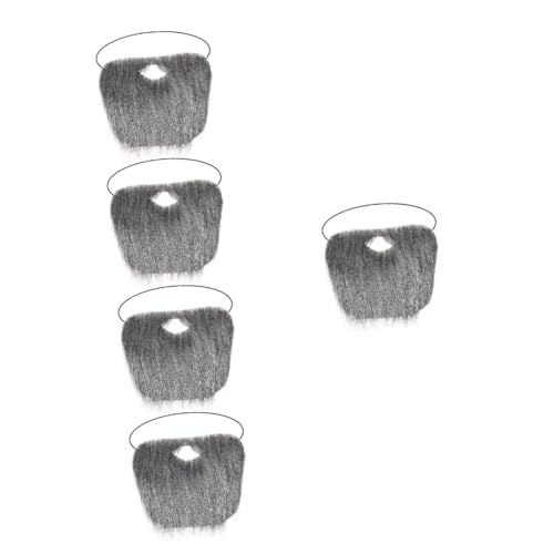 FOMIYES 5 Stück Realistischer mit Verstellbarem Band Dichte Graue Fake Beard für Männer und Bequemes Leichtes Kostümzubehör für Halloween und Weihnachtsfeier FOMIYES 5 Stück Realistischer mit Verstellbarem Band Dichte Graue Fake Beard für Männer und Bequemes Leichtes Kostümzubehör für Halloween und Weihnachtsfeier von FOMIYES