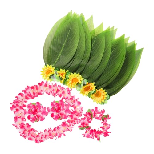FOMIYES 5 Stück Rock Set für Erwachsene Teiliges Hawaiianisches Kostüm mit Stirnband Armbändern Halskette für Luau Partys Strandveranstaltungen Tropische Feiern FOMIYES 5 Stück Rock Set für Erwachsene Teiliges Hawaiianisches Kostüm mit Stirnband Armbändern Halskette für Luau Partys Strandveranstaltungen Tropische Feiern von FOMIYES