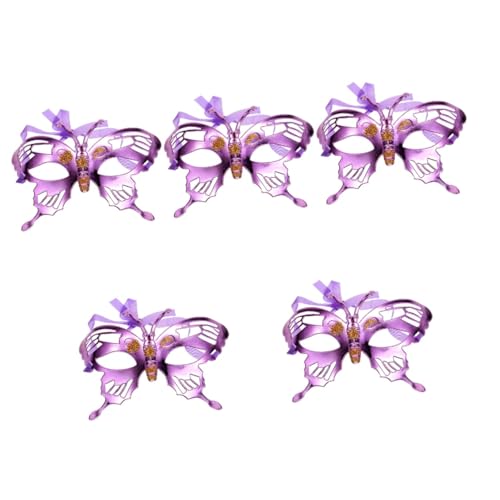 FOMIYES 5 Stück Schmetterlings Maske Leichte Karnevalsmaske mit Einzigartigem Design für Party und Cosplay Stabile und Bequeme Tiermaske für Erwachsene von FOMIYES