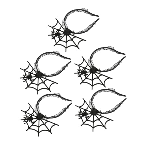 FOMIYES 5 Stück Teiliges Halloween Spinnennetz Haarband Cartoon Spider Web Headpiece Bequemes Party-accessoire für Teufel Cosplay und Kostüm Vielseitig Einsetzbar für Halloween und von FOMIYES