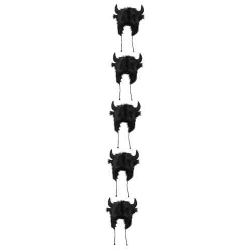 FOMIYES 5 Stück Tierische Hornmütze für Erwachsene Wärmende Plüschmütze mit Einzigartigem Horn Design Kostümpartys Cosplay Halloween Auffällig von FOMIYES
