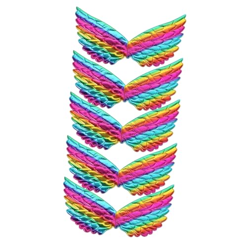 FOMIYES 5 Stück halloween costume halloween kleidung weihnachten kleidung halloween kostün feeflügeln Kostüm Requisiten Stoff groß Einhornflügel Engelsflügel für Cosplay Polyester Colorful von FOMIYES