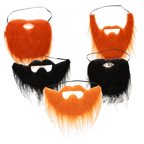 FOMIYES 5Stücke Selbstklebende Falsche Schnurrbärte Für Halloween Kostümpartys Lustige Cosplay Für Verkleidungen Scherzartikel von FOMIYES