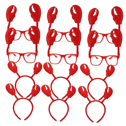 FOMIYES 6 Sätze Krabbenaugenlinsenrefer Palmenfreunde Kostüm Krabbengläser Halloween Stirnband Krabbenhaarzubehör Krabben-Party-Ornamente Partyzubehör für Krabben Vlies rot FOMIYES 6 Sätze Krabbenaugenlinsenrefer Palmenfreunde Kostüm Krabbengläser Halloween Stirnband Krabbenhaarzubehör Krabben-Party-Ornamente Partyzubehör für Krabben Vlies rot von FOMIYES