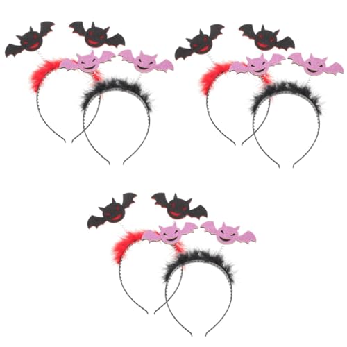 FOMIYES 6 Stck. Halloween Haarreifen für Erwachsene Leichte Bat Design Stirnbänder Schwarz und Einfache Party und Cosplay Haarschmuck Dekoratives Halloween Accessoire FOMIYES 6 Stck. Halloween Haarreifen für Erwachsene Leichte Bat Design Stirnbänder Schwarz und Einfache Party und Cosplay Haarschmuck Dekoratives Halloween Accessoire von FOMIYES