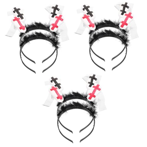 FOMIYES 6 Stck. Halloween Kopfband Grabstein Haarschmuck Cosplay Party Deko Plastik Langlebig Schwarz Rot Passend für Halloween Karneval Fest FOMIYES 6 Stck. Halloween Kopfband Grabstein Haarschmuck Cosplay Party Deko Plastik Langlebig Schwarz Rot Passend für Halloween Karneval Fest von FOMIYES