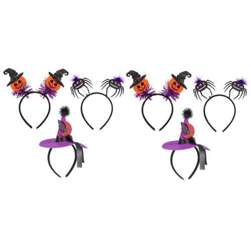 FOMIYES 6 Stück Halloween Haarreif mit Spinne Kürbis und Hexenhut Stabiles Stirnband für Damen und Mädchen Vielseitiges Partyaccessoire für Halloween und Kostümpartys von FOMIYES