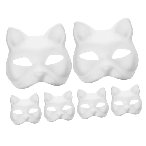 FOMIYES 6 Stück Katze Gesichtsmaske Halloween-cosplay-maske Bemalbare Cosplay-maske Tiermasken-handwerk Katzenmaske Leer Bemalbare Katzenmasken Tiermaske Zum Dekorieren Papier Weiß FOMIYES 6 Stück Katze Gesichtsmaske Halloween-cosplay-maske Bemalbare Cosplay-maske Tiermasken-handwerk Katzenmaske Leer Bemalbare Katzenmasken Tiermaske Zum Dekorieren Papier Weiß von FOMIYES