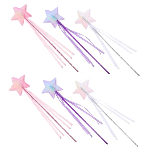 FOMIYES 6 Stück Pentagramm Feenstab Für Rosa Feenstab Mädchen Neues Funkelndes Kleid Requisite Prinzessinnen Partygeschenke Zauberstab Stern Weihnachtsfeiergeschenke Halloween von FOMIYES