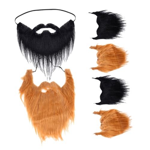 FOMIYES 6stücke Falscher Für Männer Halloween-kostümzubehör Party- Cosplay-Accessoire Kunstbart Schnurrbart Leicht Und Zu Tragen Natürlich Wirkend von FOMIYES
