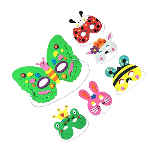 FOMIYES 6 Stück Teiliges Diy Tiermasken Materialset für Bastelset für Kreative Rollenspiele für Partys Kindergartenaktivitäten Junge Mädchen Events Gemischte FOMIYES 6 Stück Teiliges Diy Tiermasken Materialset für Bastelset für Kreative Rollenspiele für Partys Kindergartenaktivitäten Junge Mädchen Events Gemischte von FOMIYES