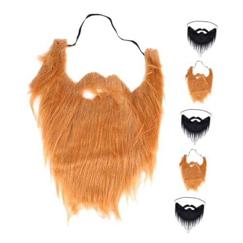 FOMIYES 6 Stück Teiliges Halloween Falscher Bart Schwarz Braun Leichter Komfortabler Gesichtsbart für Kostümparty Cosplay Maskerade Zubehör für Herren FOMIYES 6 Stück Teiliges Halloween Falscher Bart Schwarz Braun Leichter Komfortabler Gesichtsbart für Kostümparty Cosplay Maskerade Zubehör für Herren von FOMIYES