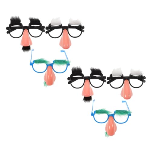 FOMIYES 6-teilige Bartbrille Mit Augenbrauen: Lustige Nasenbrille, Schnurrbart, Foto-requisiten, Kostümzubehör Für Halloween, Geburtstage Und Feiertagspartys von FOMIYES