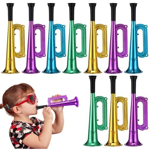 FOMIYES 7 Zoll Trompeten Set Von 10 Kinder Trompeten Spaß Plastikmusikinstrumente Stadium Horn Jubeln Requisite Für Sportveranstaltungen Party Gunst von FOMIYES