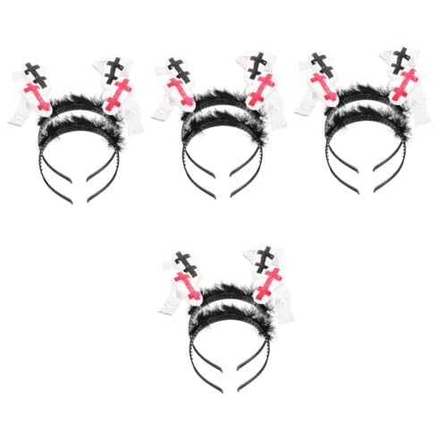 FOMIYES 8 Stck. Halloween Stirnband Grabstein Langlebig Dekoratives Party Accessoire für Erwachsene Farblich Gemischt Schwarz und Rot für Halloween Kostüm und Feier von FOMIYES