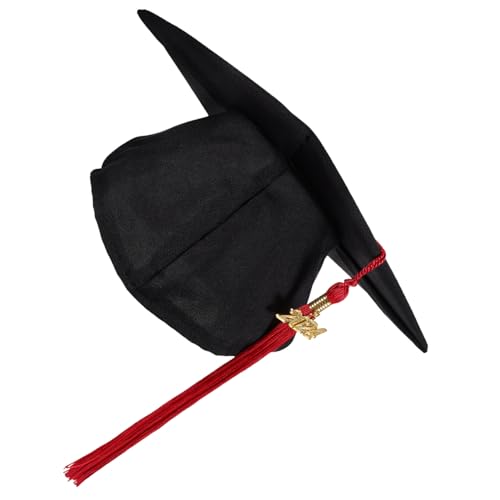 FOMIYES Abschlussmütze mit Quaste für Erwachsene Unisex Eleganter Schwarzer Graduation Hut Langlebig Abschlussfeiern Besondere Anlässe von FOMIYES