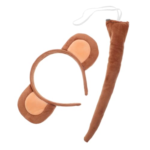 FOMIYES Affenkostüm-set Stirnband mit Realistischen Affenohren Waschgesicht Haarband aus Leichtem Waschbarem für Damen Spa Make-up Party Accessoire von FOMIYES