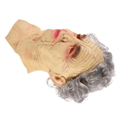 FOMIYES Alter Omas Kopfbedeckung Ihre Masken Halloween - Masken für Feiern Halloween Honstration kurze lockige Perücke für Damen Halloween Kostümperücke Emulsion FOMIYES Alter Omas Kopfbedeckung Ihre Masken Halloween - Masken für Feiern Halloween Honstration kurze lockige Perücke für Damen Halloween Kostümperücke Emulsion von FOMIYES